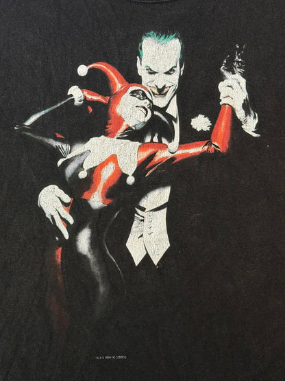 VTG Graphitti Joker & Harley Quinn T-shirt 1999 DC 3XL