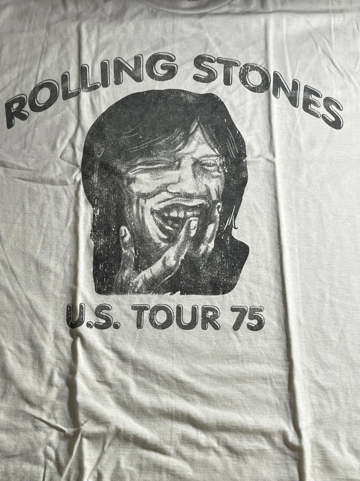 Rolling Stones T-shirt Mick Jagger Drawing 1975 U.S. Tour XL