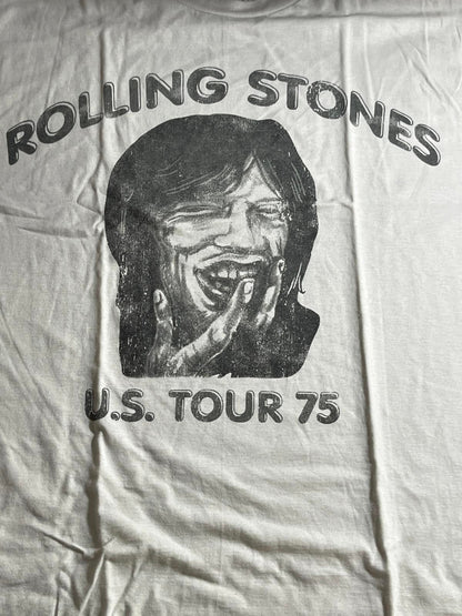 Rolling Stones T-shirt Mick Jagger Drawing 1975 U.S. Tour XL