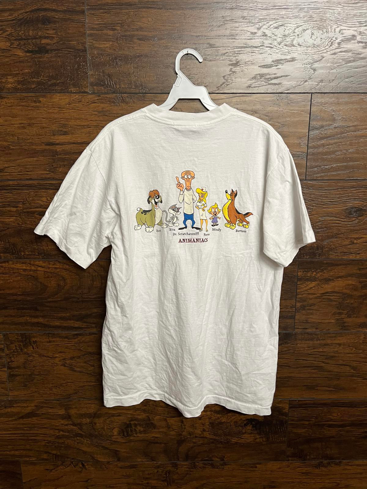 VTG Animaniacs TV Show T-shirt 1993 Promo Cast Tee - L