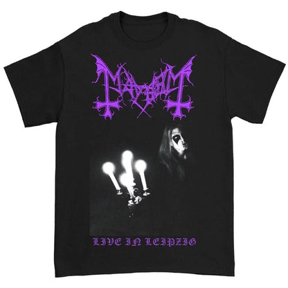 Mayhem Band Mens T-shirt- New - Live in Leipzig - Official