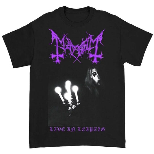 Mayhem Band Mens T-shirt- New - Live in Leipzig - Official