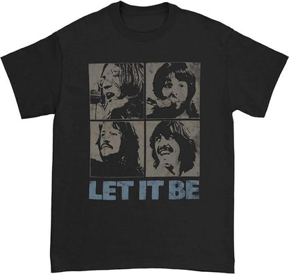 The Beatles T-shirt - Let It Be Photo Shirt -Harrison, Lennon, McCartney, Ringo - New