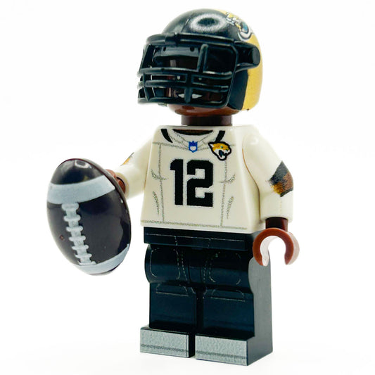 #12 WR/CB Jax Football Player Minifig made using LEGO parts - B3 Customs