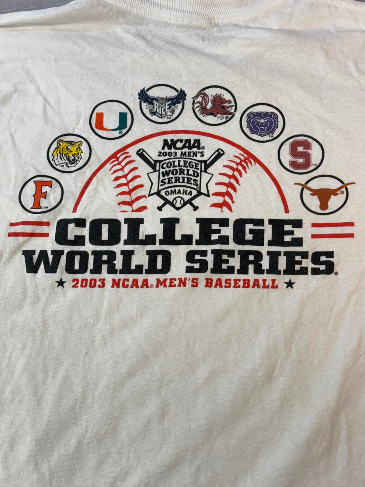 VTG College World Series T-shirt NCAA 2003 Baseball - L