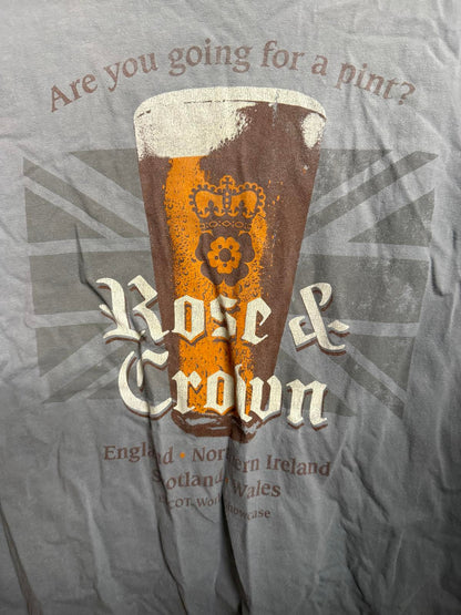Disney Parks Beer T-shirt Epcot Rose and Crown Tee -L