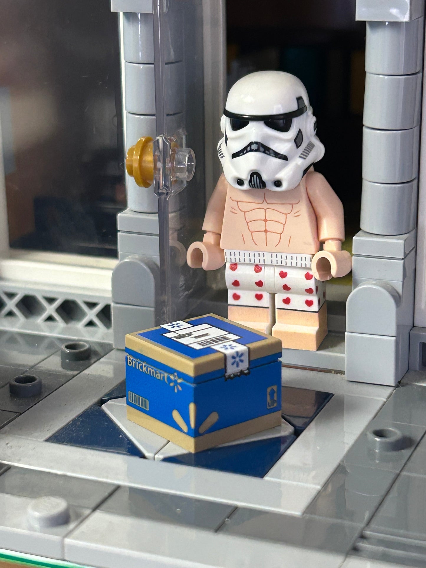 BrickMart Package / Shipping Box - Custom Printed made using LEGO parts