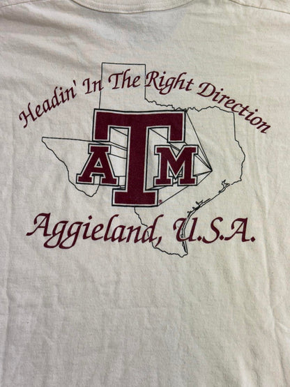 Vintsage Texas A&M University T-shirt - Aggies 1997 L