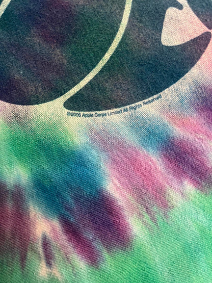 Beatles Rubber Soul Album Liquid Blue Grey Tag Tie Dye -L