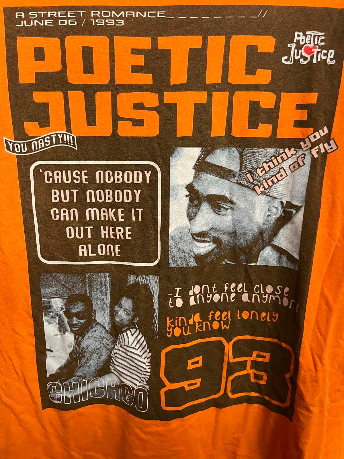 Poetic Justice Movie x 2pac Long Sleeve Tee Tupac - L