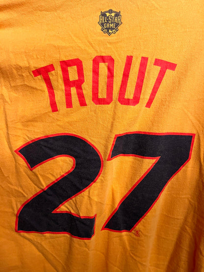 Majestic Mike Trout T-shirt Jersey 2016 All Star Game Tee L