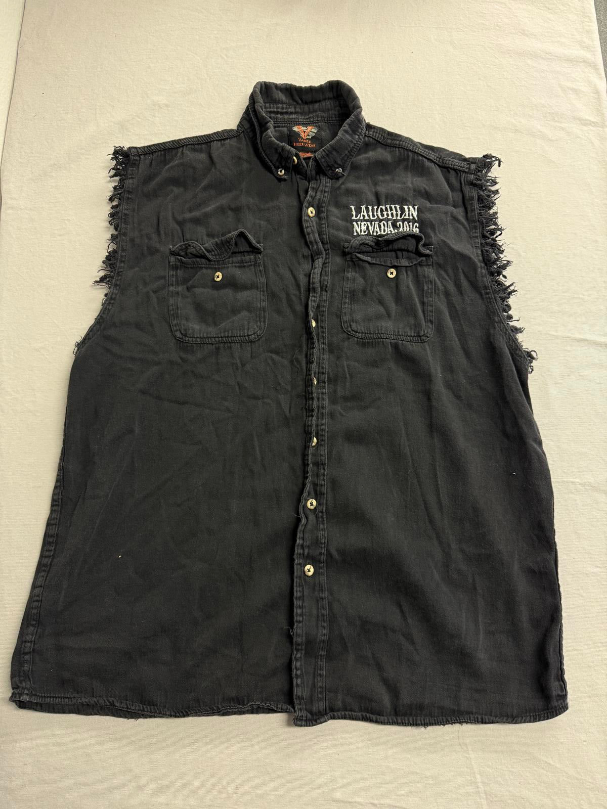 Biker Vest Laughlin Nevada Grim Reaper Ace of Spades 3XL