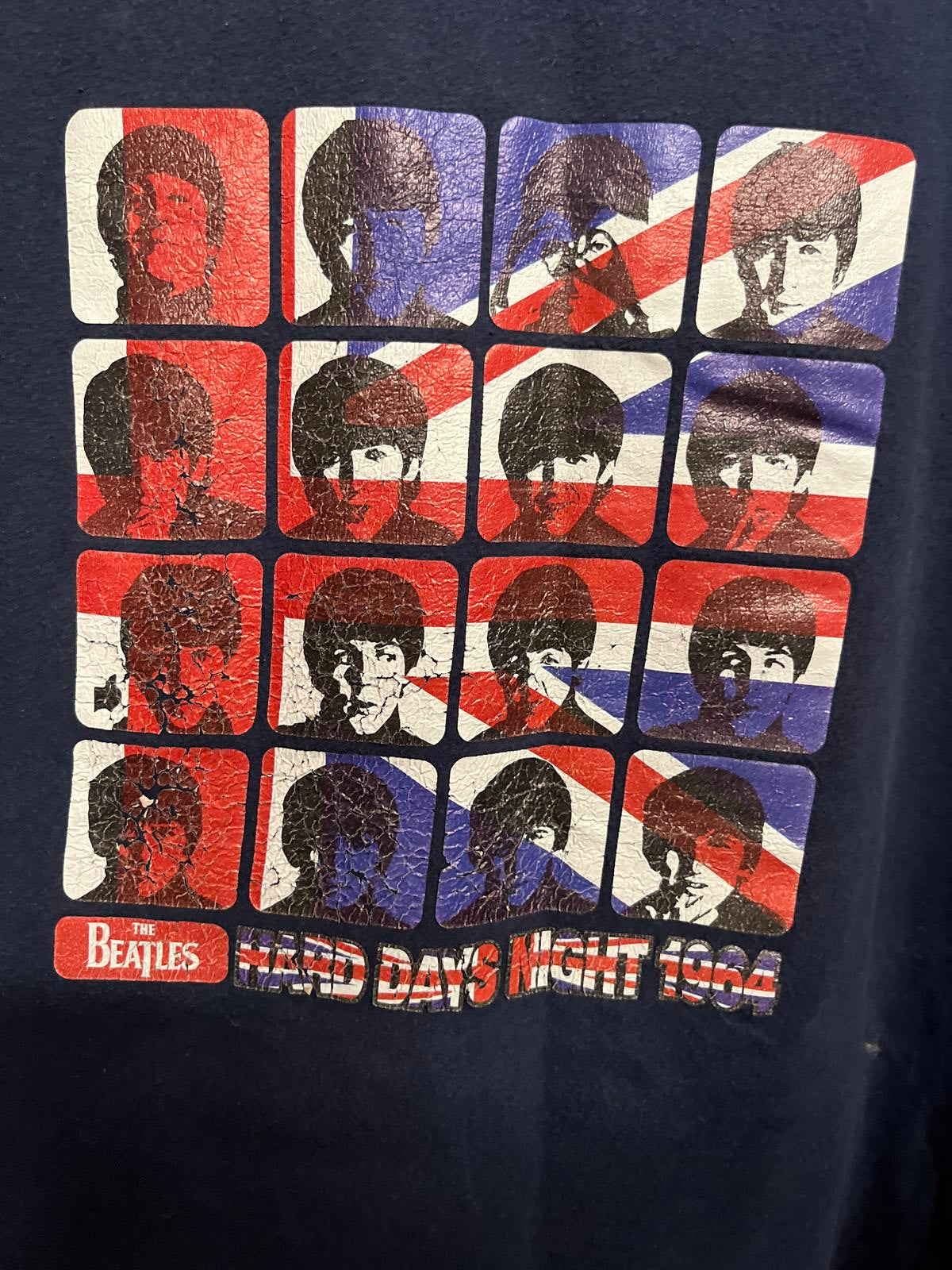The Beatles UK T-shirt Hard Days Night 1964 - XL - Peeling
