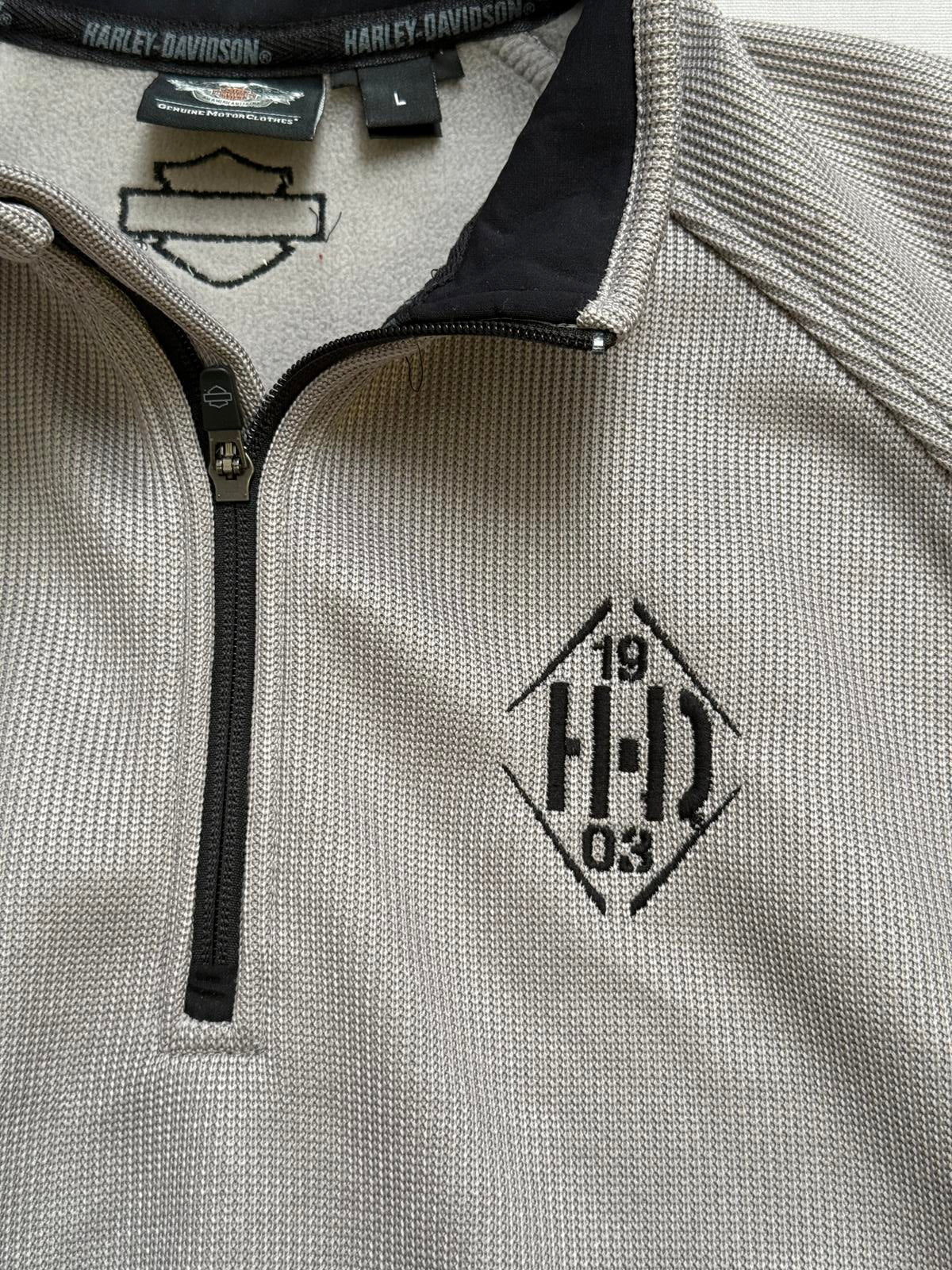 Harley Davidson Quarter Zip 1903 Grey Jacket - L