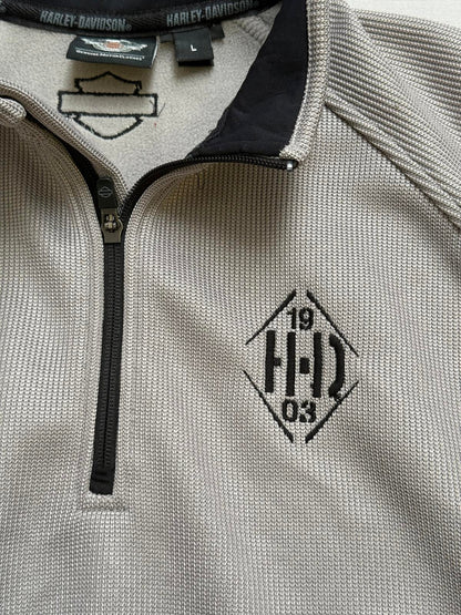 Harley Davidson Quarter Zip 1903 Grey Jacket - L