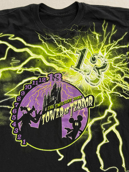 Disney Lighnting T-shirt Tower of Terror Twilight Zone - M