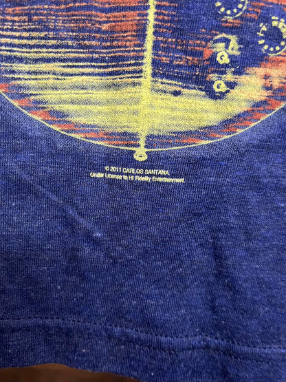 Carios Santana T-shirt 2 Sided - Santana Guitar Peace Dove