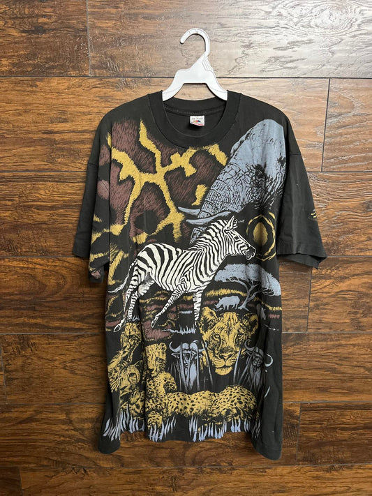 VTG Nature AOP Tee - African Safari Harleyquin T-shirt XL