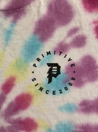 Primitive Skateboard Tee - Primitive Tie Dye Tee - M