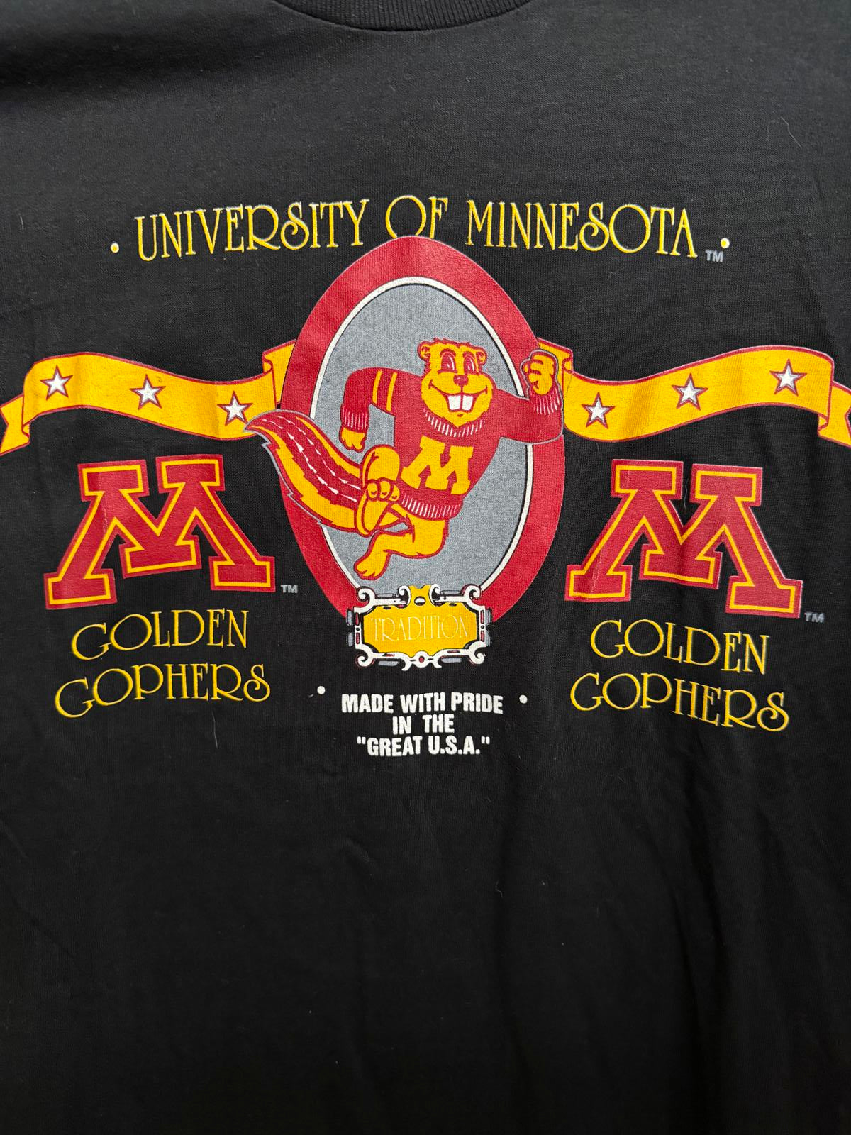 University of Minnesota T-shirt Golden Gophers Made in USA