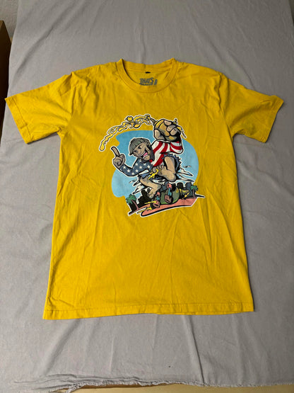Thats Right! T-shirt Skateboard Mustard Do a Kick Flip Tee M