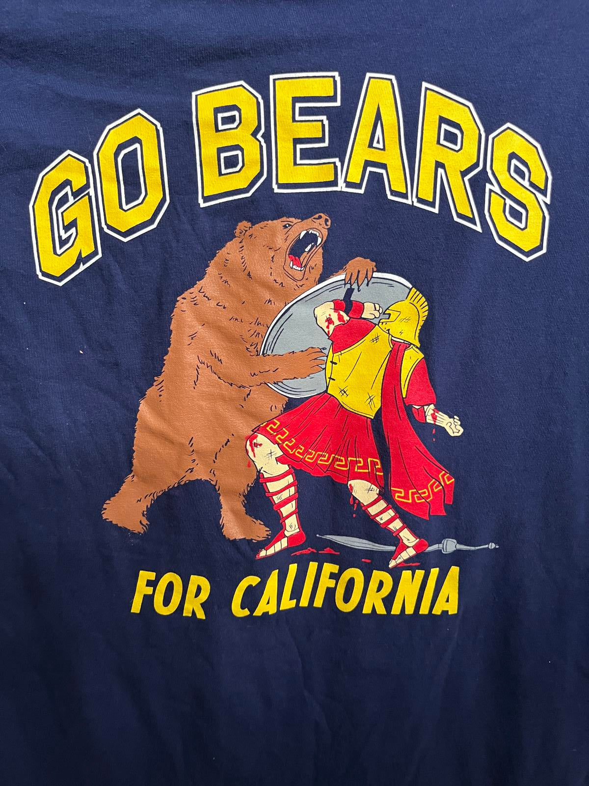 College Football Tee USC vs Cal 2022 T-shirt Helmet Tee -M