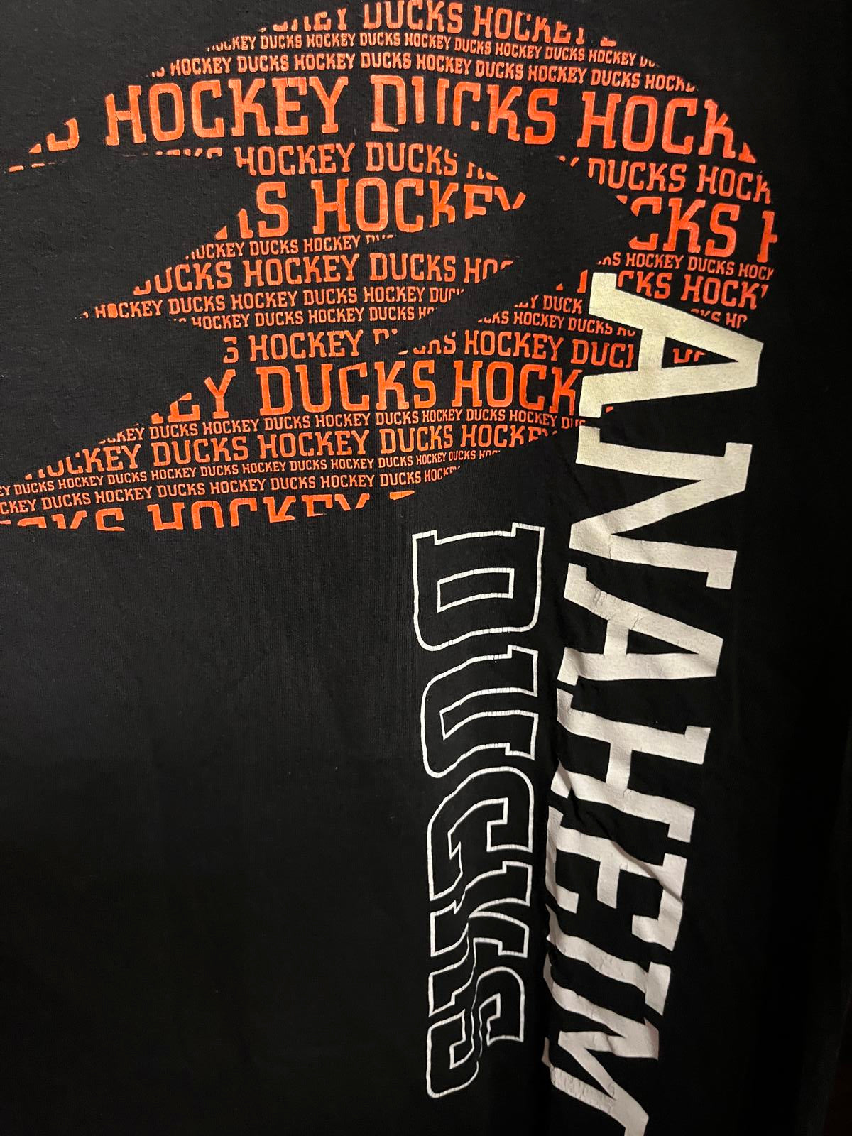 NHL Anaheim Ducks Hockey T-shirt - Vintage Cracking - XL
