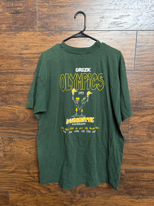 Vintage Marquette University T-shirt Greek Olympics 1993 XL