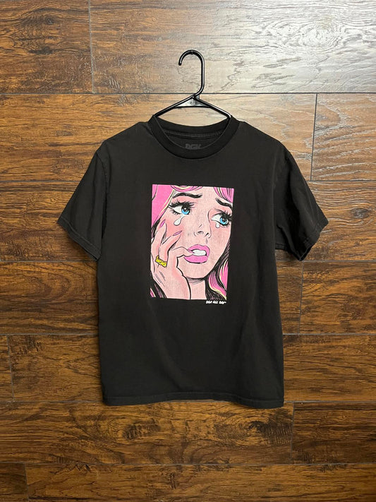 DGK Skate Tee - DGK All Day Crying Pop Art Girl T-shirt - M