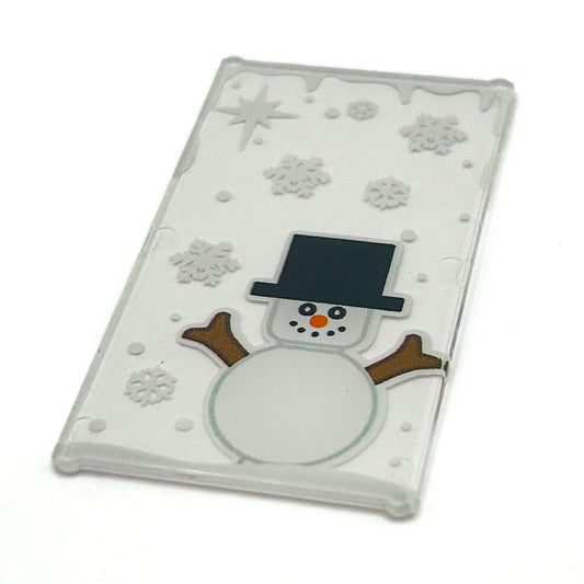 Snowman Winter Village 4x6 Glass Window
