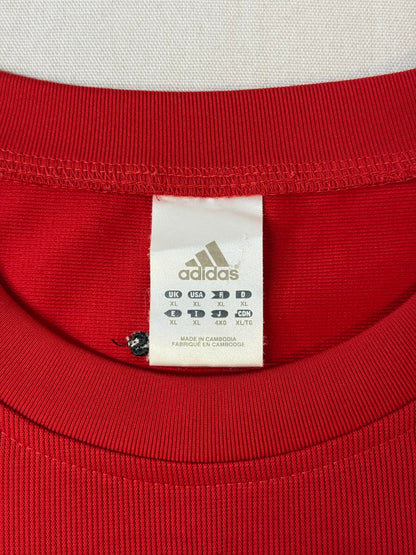 Adidas Soccer Jersey Red Thin 3 Stripes Center Hit XL