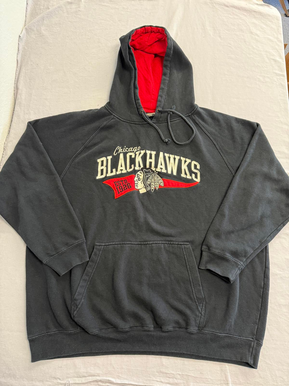 Chicago Blackhawks Hoodie NHL Old Time Hockey Embroidered XL