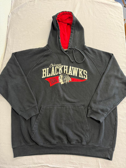 Chicago Blackhawks Hoodie NHL Old Time Hockey Embroidered XL