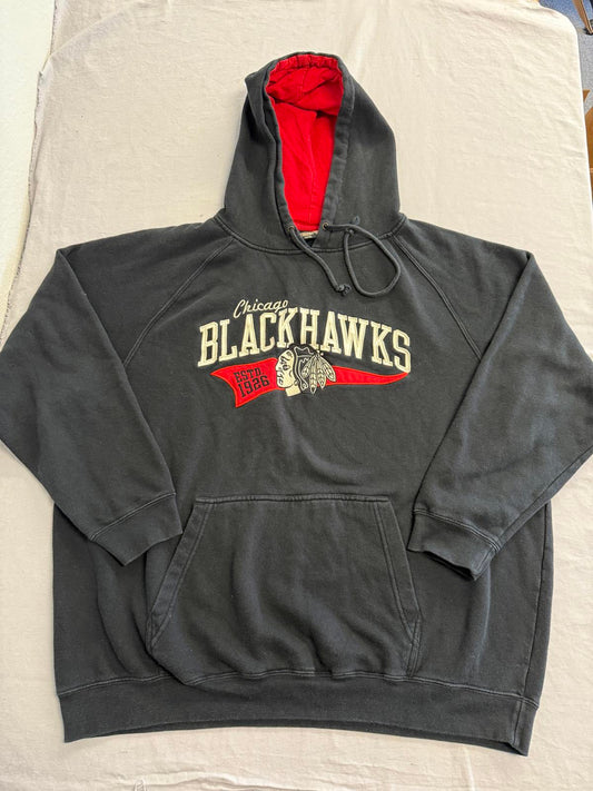 Chicago Blackhawks Hoodie NHL Old Time Hockey Embroidered XL