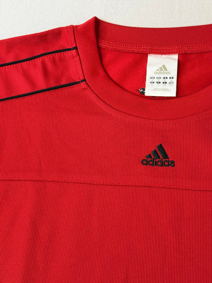 Adidas Soccer Jersey Red Thin 3 Stripes Center Hit XL