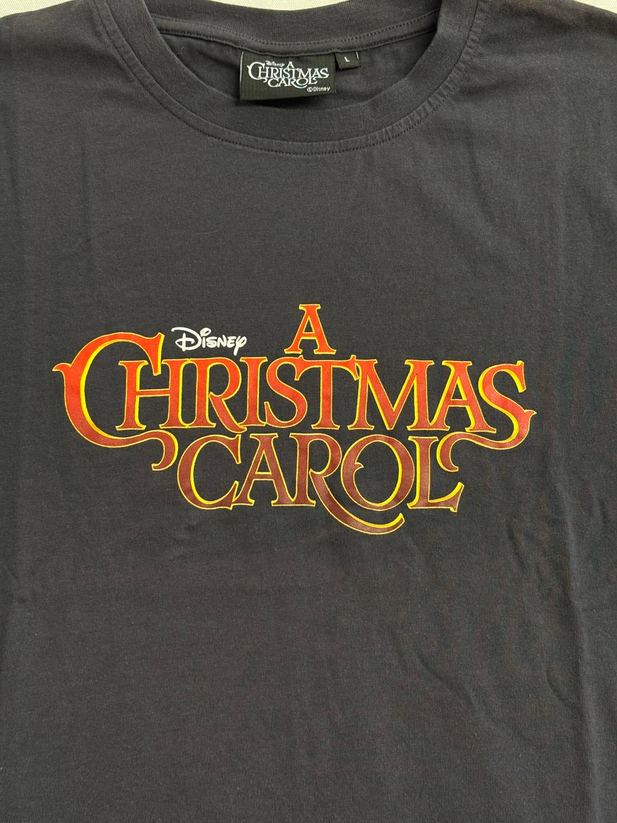Disney's A Christmas Carol Promo T-shirt Jim Carrey Cartoon