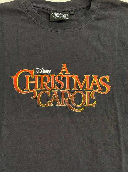 Disney's A Christmas Carol Promo T-shirt Jim Carrey Cartoon
