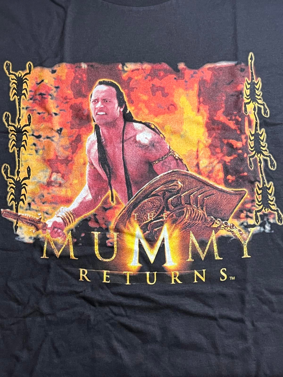 The Mummy Returns Movie Promo Tee - 2001 The Rock Shirt