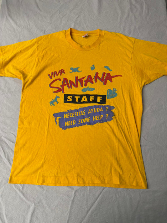 VTG Viva Santana Tour T-shirt Staff Single Stitch Tee XL