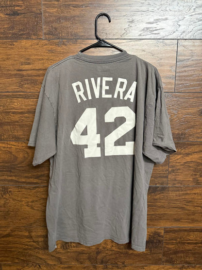 VTG NY Yankees T-shirt Jersey Mariano Rivera 42 Majestic L