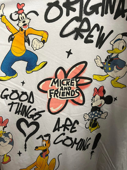 Mickey and Friends Graffiti T-shirt -Disney Mouse Two Thumbs