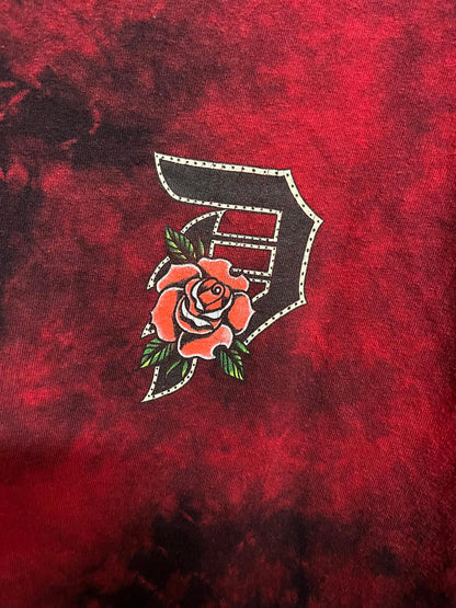 Primitive Skateboarding T-shirt - Black/Red Rose Tie Dye -M