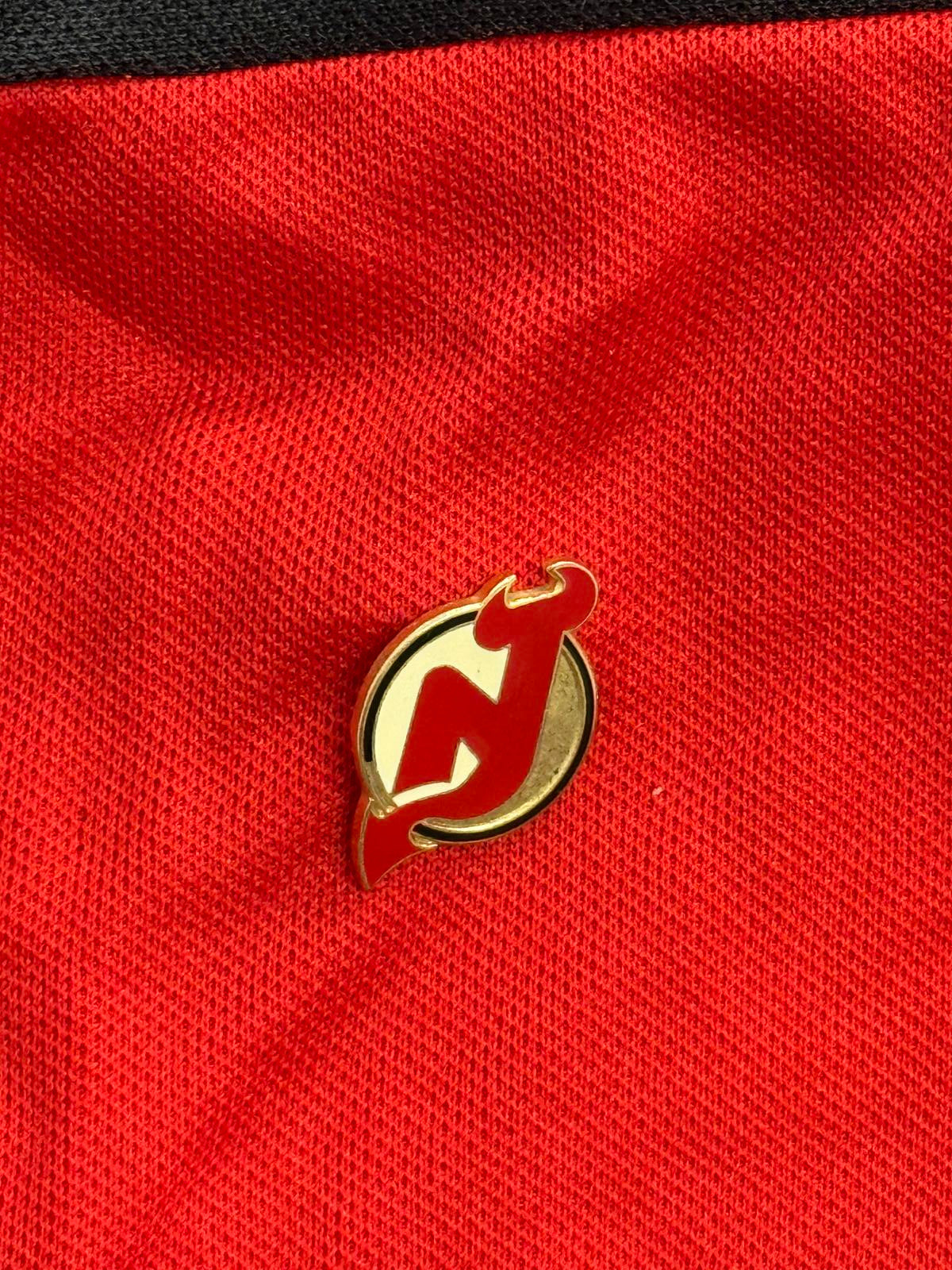 Vintage 90s NHL Devils Jersey CCM Maska Boys L/XL with Pin