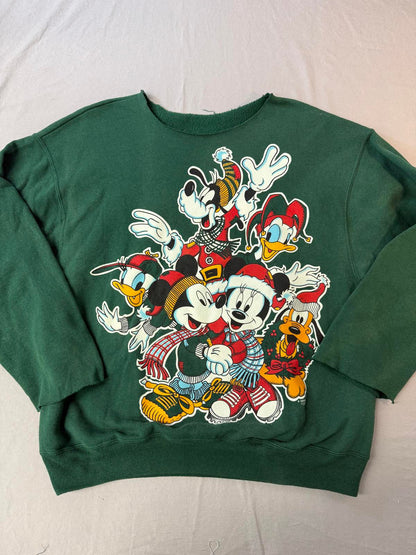VTG Christmas Disney Mickey Mouse and Friends Sweater Shirt