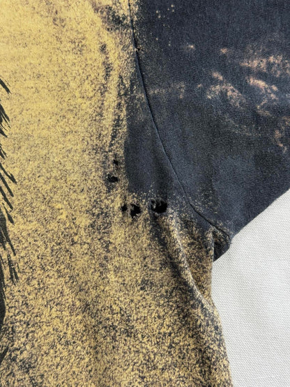 Vintage 80s Biker Skull Tshirt Born Bad to Tha Bone Thrashed