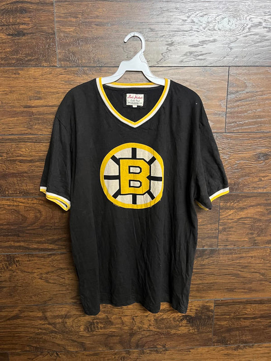 VTG NHL Bruins Hockey Ringer Tee - Boston Bruins T-shirt XL