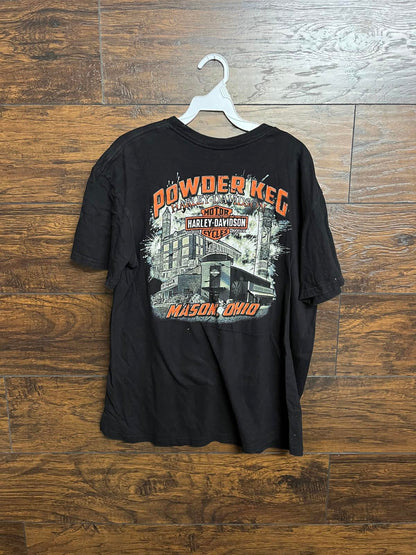 Harley Davidson Ride to Live T-shirt - Powder Keg Shirt L