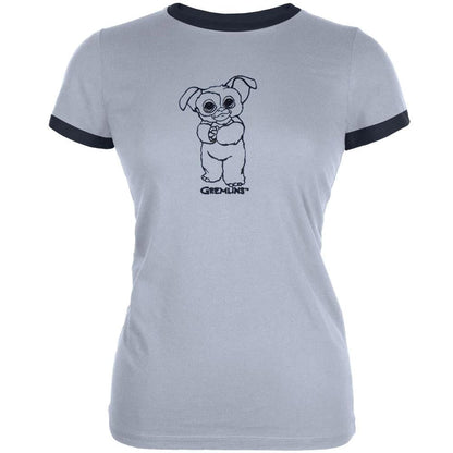 Vintage Ringer Shirt Gizmo Gremlins Movie -  Juniors XL