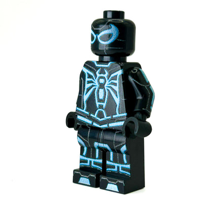 Spidey (Tron-Blue Variant) Custom Minifig made using LEGO parts - B3 Customs