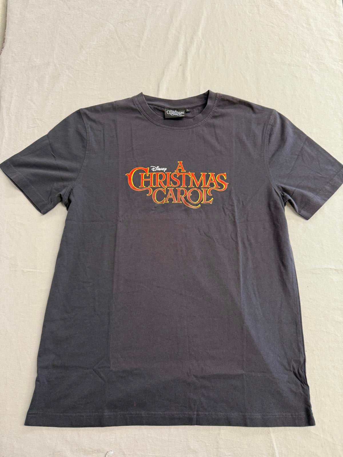 Disney's A Christmas Carol Promo T-shirt Jim Carrey Cartoon